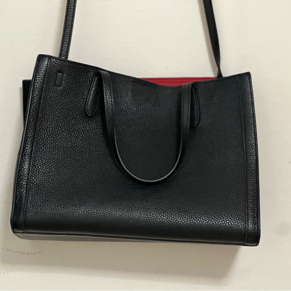 Banana Republic Black Leather Structured Shoulder… - image 6